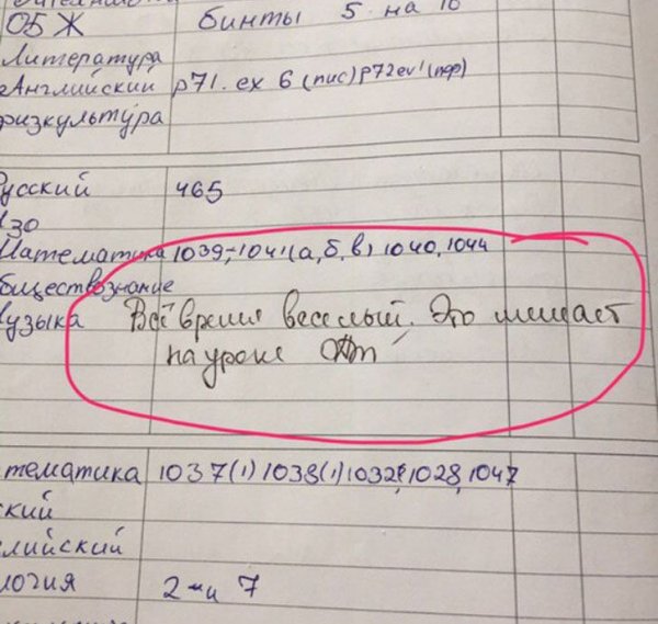Подборка забавных замечаний в школьных дневниках (16 фото)