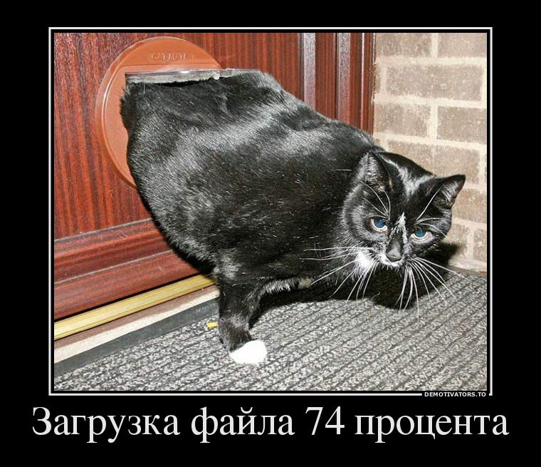 Загрузка файла 74 процента