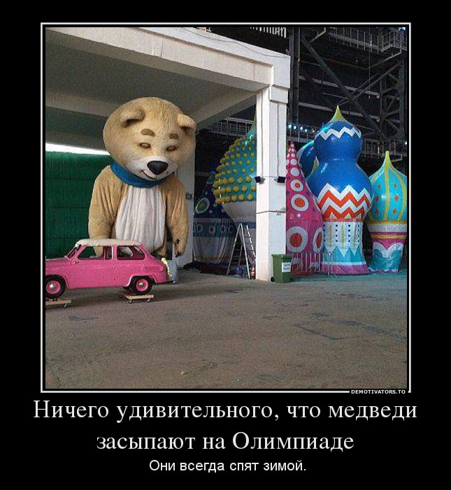 Ничего удивительного, что медведи засыпают на Олимпиаде