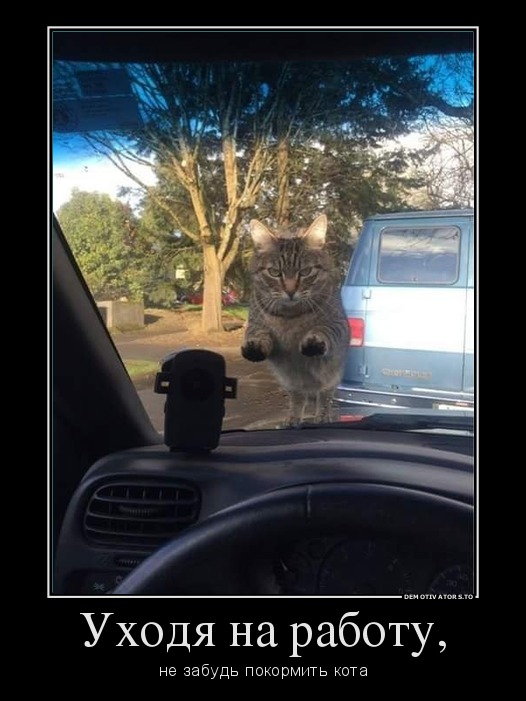 Уходя на работу,